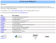 Tablet Screenshot of lists.luv.asn.au